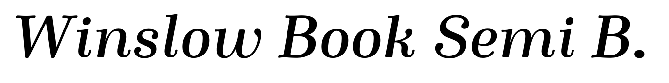 Winslow Book Semi Bold Italic